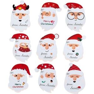 180 Pcs from Santa Stickers Christmas Gift Name Labels Tags, 9 Styles